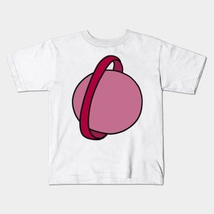 Pink Ringed Planet Kids T-Shirt